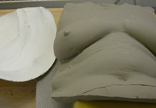 Clay Sculpture from a Plaster cast for the Beautiful Women Project